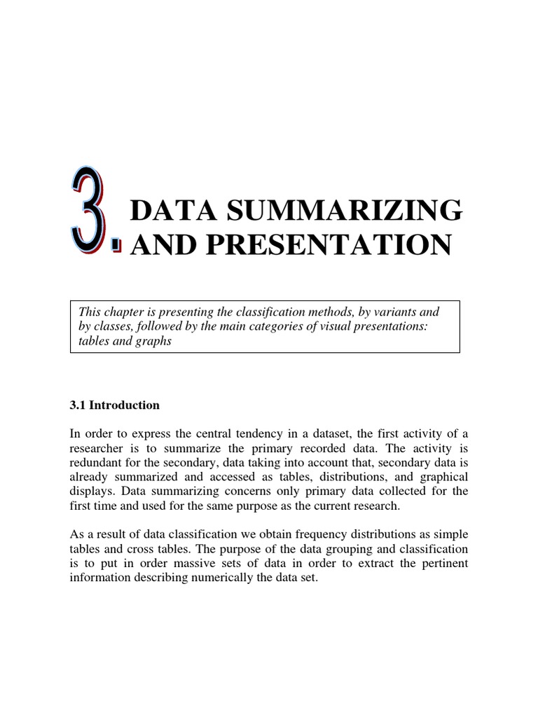 methods of data presentation in statistics presentation of data in statistics pdf